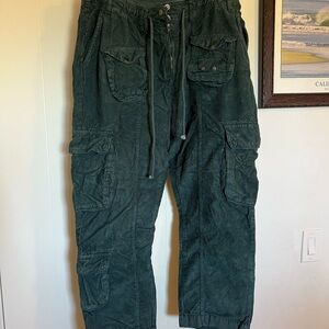 Free People Dark Green Cargo Pants